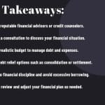 Slide displaying "Key Takeaways" for financial management with six bullet points.
